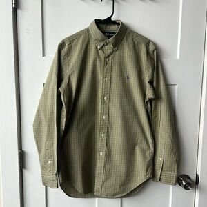 Plaid Ralph Lauren Button Down Shirt - Green and Purple